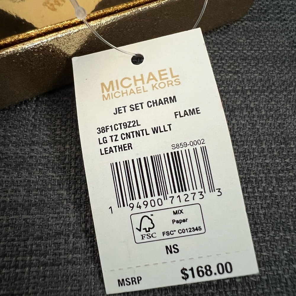 NWT MICHAEL KORS JET SET CHARM LARGE TOP ZIP CONTINENTAL WALLET CASE - Picture 6 of 6